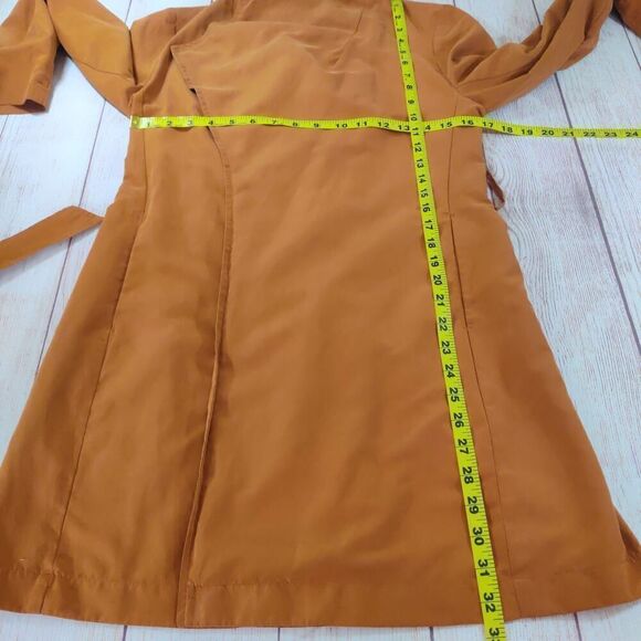 Love Tree brunt orange belted light weight coat sz S - Picture 7 of 9